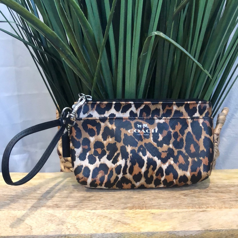 COACH Animal Print Wristlet